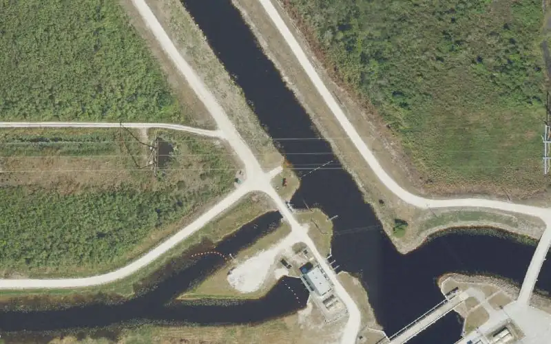 Aerial photo of the area around Rotenbeger WMA - Miami Canal Boat Ramp North of S-8, Broward County