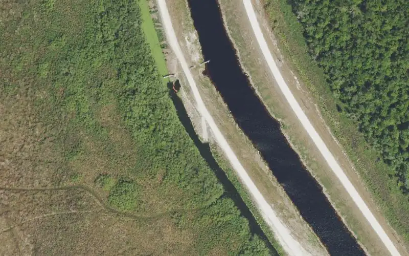 Aerial photo of the area around Rotenberger WMA Concrete Airboat Ramp - Miami Canal Road, Palm Beach County