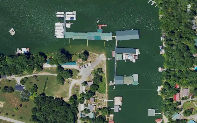 Aerial photo of the area around Royalty's Camp Ramp, Mercer County