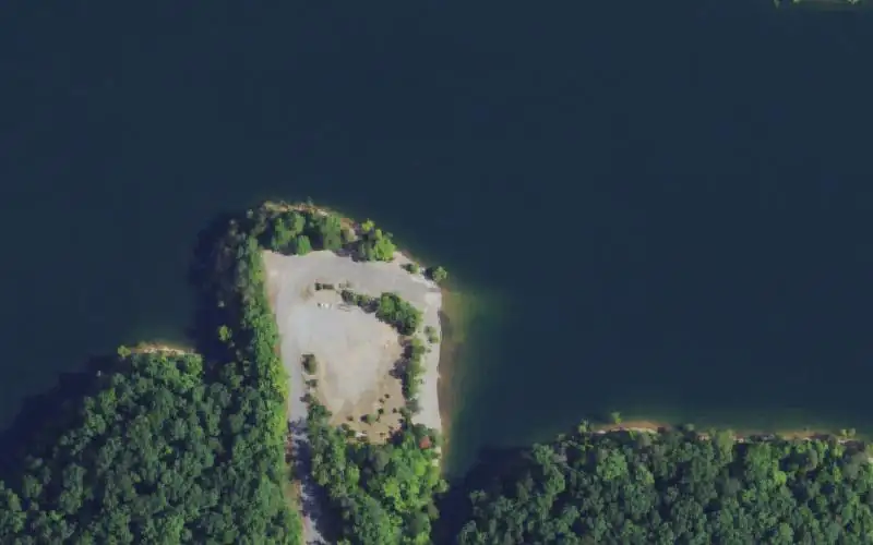 Aerial photo of the area around Ryans Camp Ramp, Clinton County