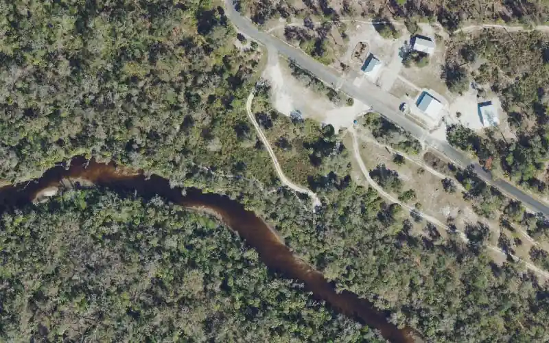 Aerial photo of the area around Rye Preserve Kayak Access, Manatee County