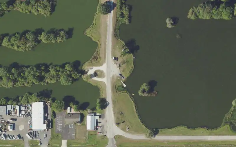 Aerial photo of the area around Saddle Creek Park Boat Ramp #1, Polk County