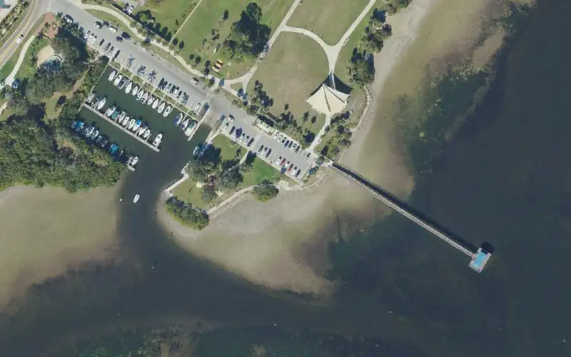 Aerial photo of the area around Safety Harbor Municipal Marina - Paddlecraft Launch, Pinellas County