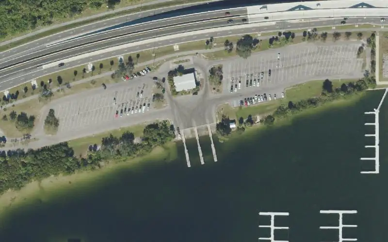 Aerial photo of the area around Salty Sol Fleishman - Gandy Boulvard Public Boat Ramp, Hillsborough County