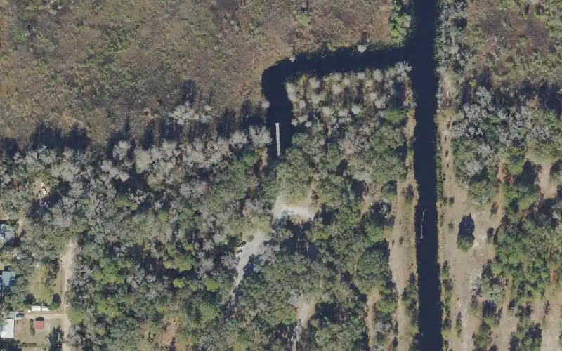 Aerial photo of the area around Santa Fe Lake Park, Alachua County
