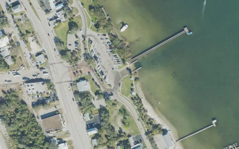 Aerial photo of the area around Sebastian Main Street Public Boat Ramp, Indian River County