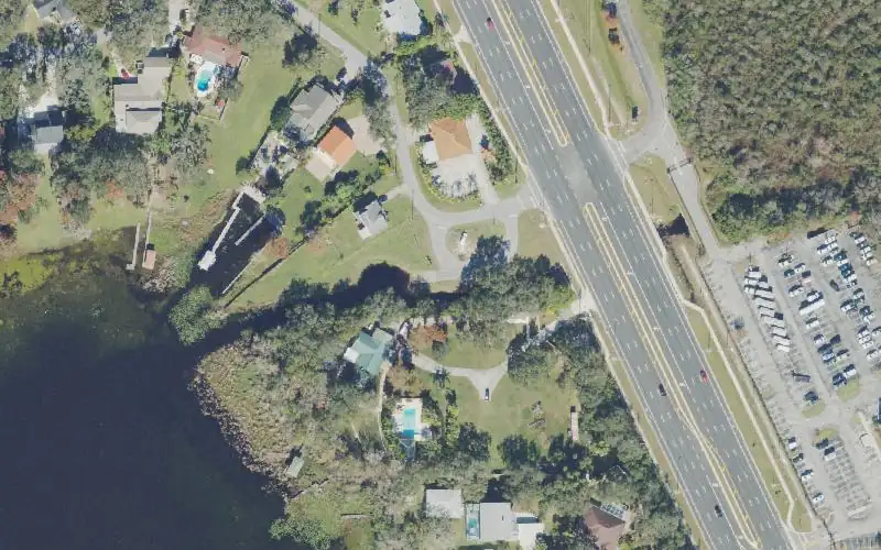 Aerial photo of the area around Sexton Park Public Boat Ramp, Osceola County