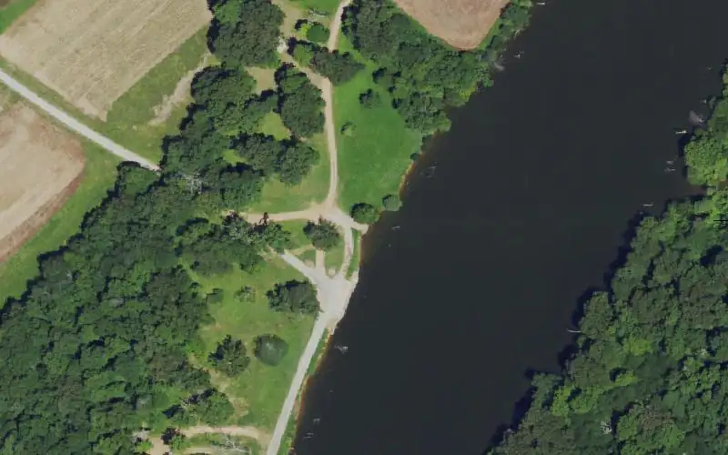 Aerial photo of the area around Shelby Lake, Ballard County