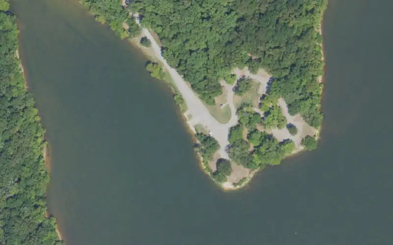 Aerial photo of the area around Smith Bay - LBL, Lyon County
