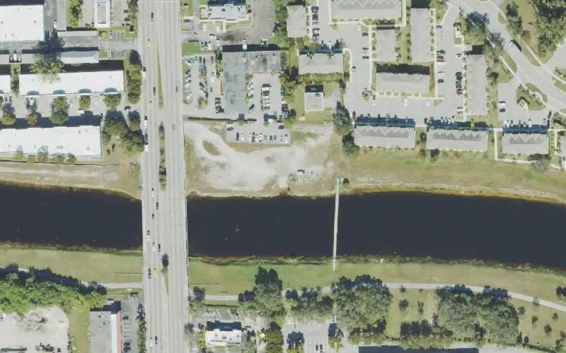 Aerial photo of the area around Snake Creek Canal ( C-9 ) at Highway 441, Miami-Dade County