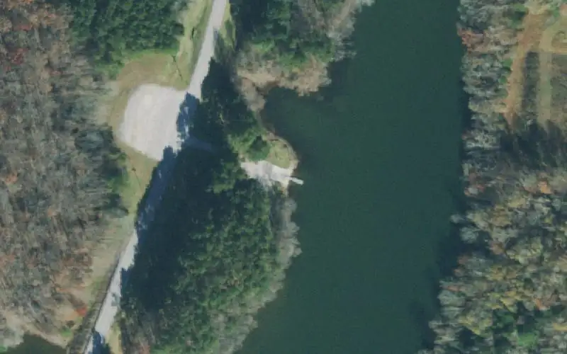 Aerial photo of the area around South Hap Arnold Boat Ramp, Franklin County