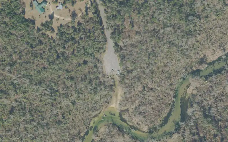 Aerial photo of the area around Spring Creek Park - Turner Landing Canoe Launch, Jackson County