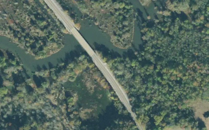 Aerial photo of the area around Spring Creek WMA, Madison County