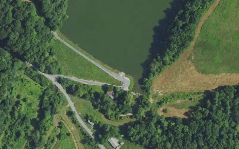 Aerial photo of the area around Spurlington Lake Ramp, Taylor County