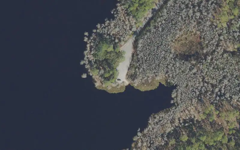 Aerial photo of the area around St. Marks National Wildlife Refuge - Otter Lake Boat Ramp, Wakulla County