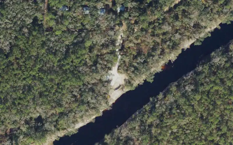 Aerial photo of the area around Stephen Foster Folk Culture Center - Canoe/Kayak Launch, Hamilton County