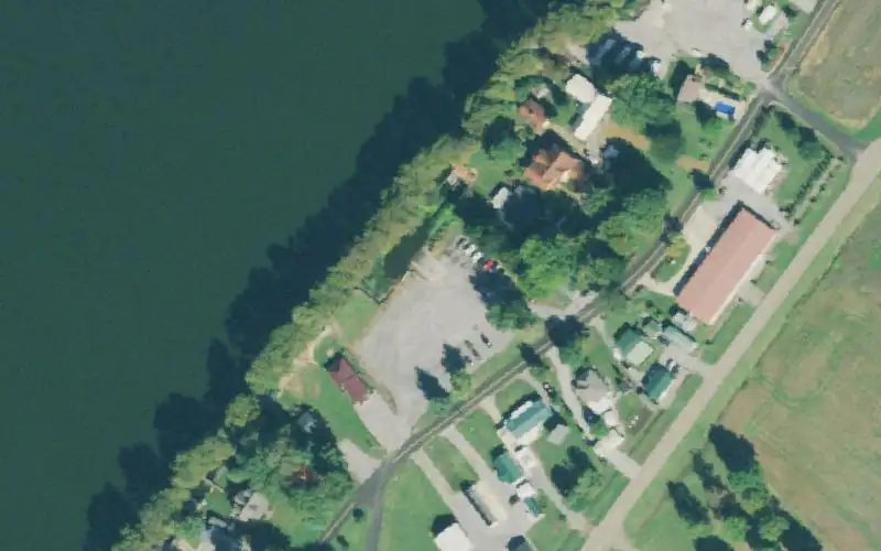 Aerial photo of the area around Sunset  , Obion County