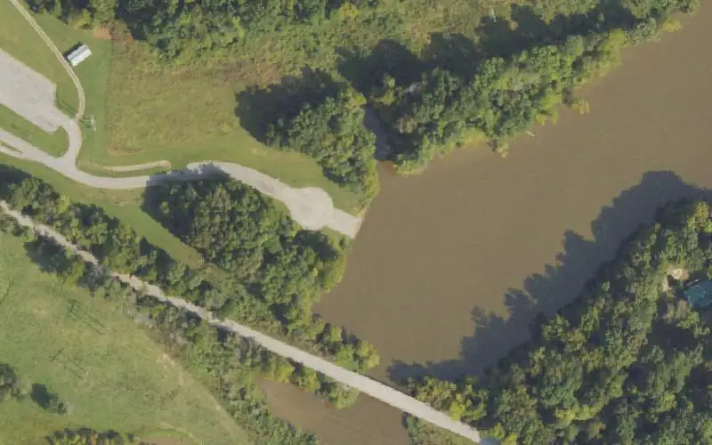 Aerial photo of the area around Tar Fork/Clover Creek Ramp, Breckinridge County