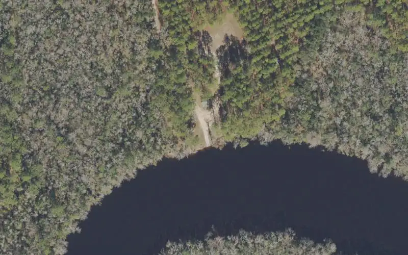 Aerial photo of the area around Tate's Hell State Forest - Rock Landing Recreational Site Boat Launch, Franklin County