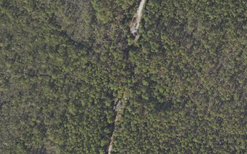 Aerial photo of the area around Tate's Hell State Forest - Whiskey George Camp Canoe Access, Franklin County