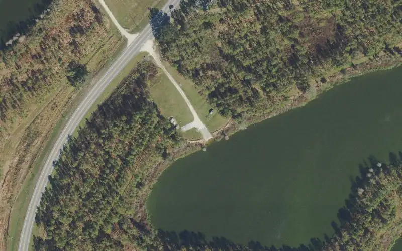 Aerial photo of the area around Tenoroc FMA - Hydrilla Lake, Polk County