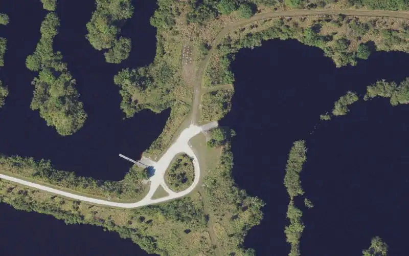 Aerial photo of the area around Tenoroc FMA - Lake 4, Polk County