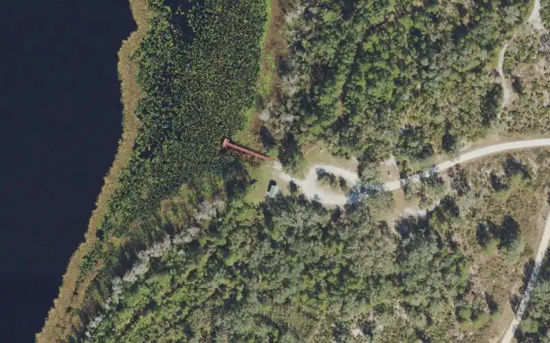 Aerial photo of the area around Tiger Bay State Forest - Indian Lake Day Use Area Canoe Access, Volusia County