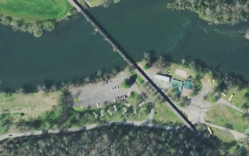 Aerial photo of the area around TN State Park at Reliance, Polk County