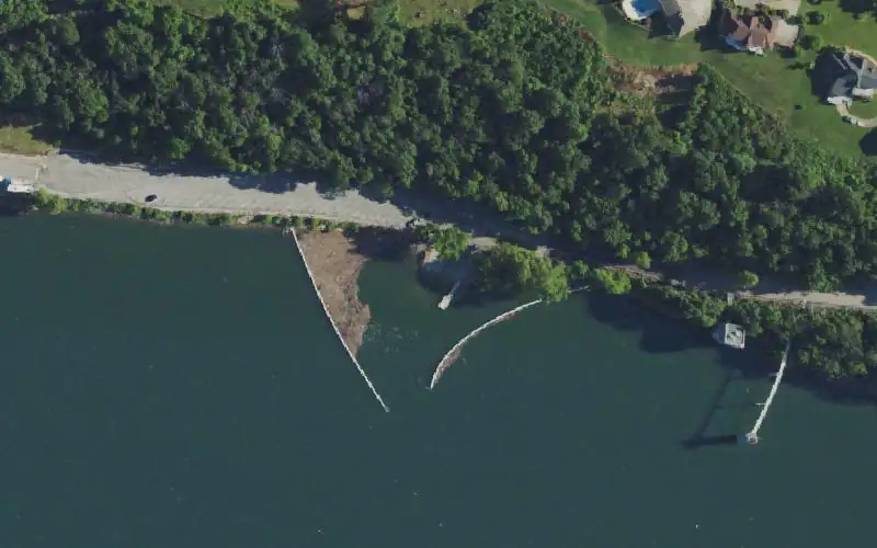 Aerial photo of the area around Waitsboro Recreation Area, Pulaski County