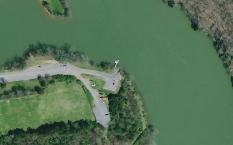 Aerial photo of the area around Warriors Path State Park, Sullivan County