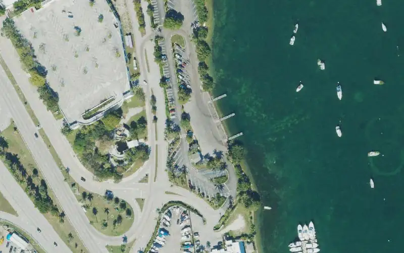Aerial photo of the area around Watson Island Lot 70 Boat Ramp, Miami-Dade County