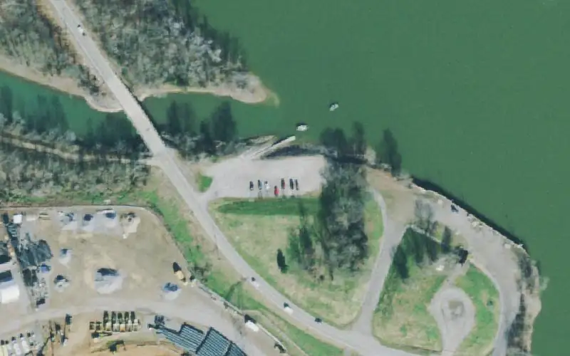 Aerial photo of the area around Wells Creek, Stewart County