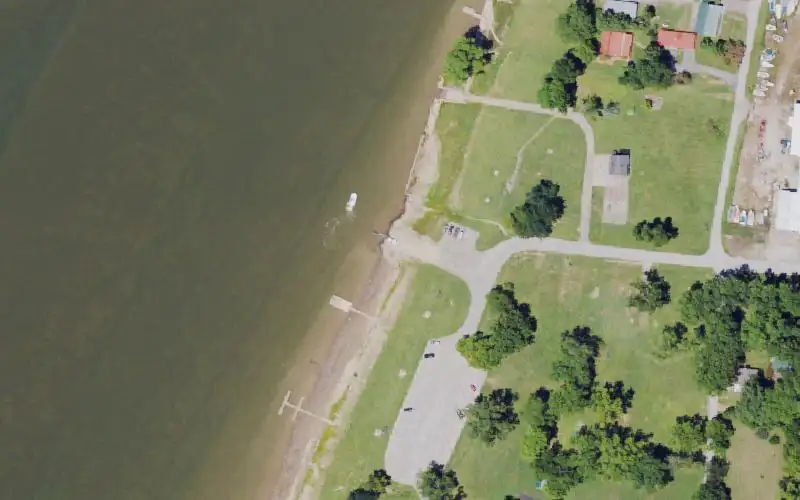 Aerial photo of the area around Westport, Oldham County