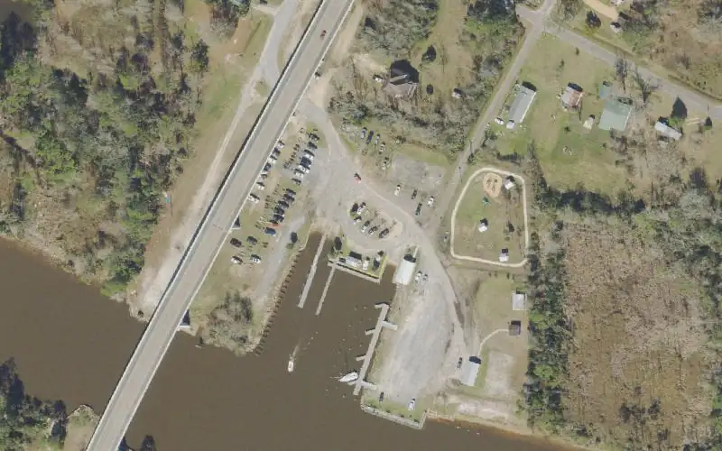 Aerial photo of the area around White City Public Boat Ramp, Gulf County