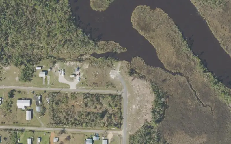 Aerial photo of the area around Whitfield Landing Pay Ramp, Gulf County