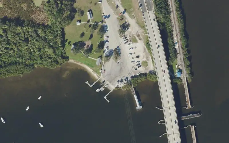 Aerial photo of the area around Williams Park Public Boat Ramp, Hillsborough County