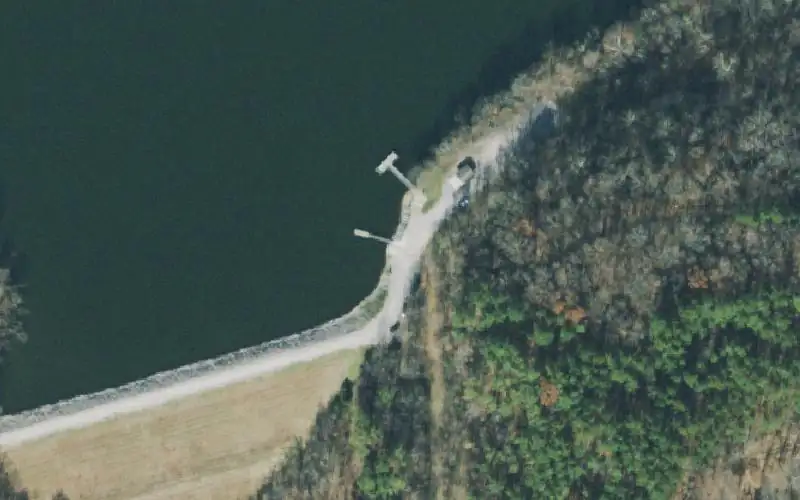 Aerial photo of the area around Williamsport Lakes - Shellcracker, Maury County