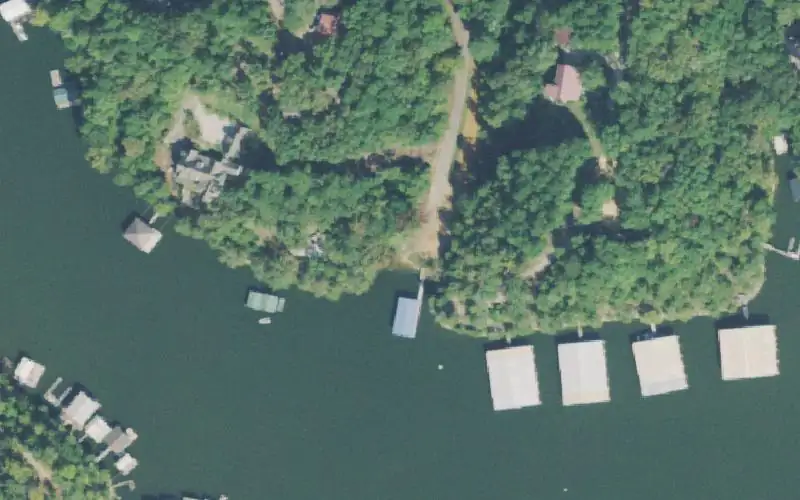 Aerial photo of the area around Winn Springs, Hardin County