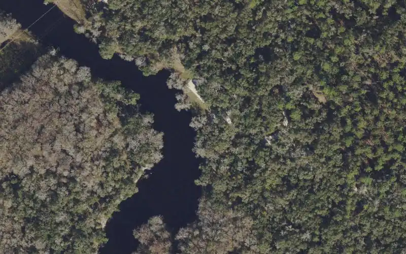 Aerial photo of the area around Withlacoochee State Forest - Iron Bridge Primitive Boat Launch, Sumter County