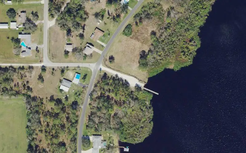 Aerial photo of the area around Wolf Lake Public Boat Ramp, Highlands County