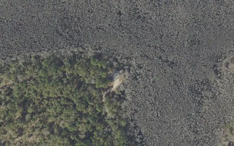 Aerial photo of the area around Yates Mill Pond Boat Ramp, Washington County