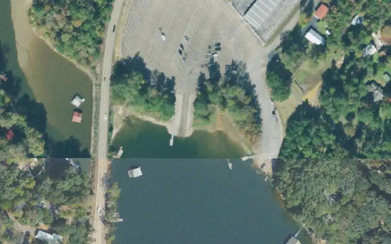 Aerial photo of the area around Yellow Creek, Hardin County